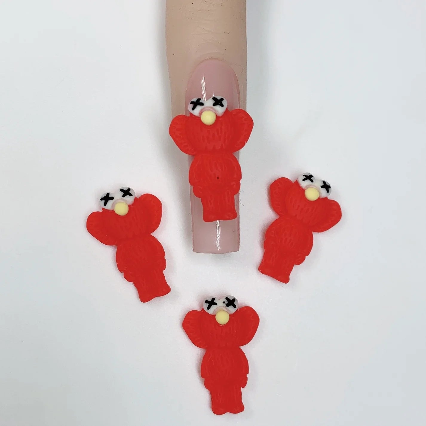 5pcs Kawaii KAWS Cartoon Nail Charm Small
