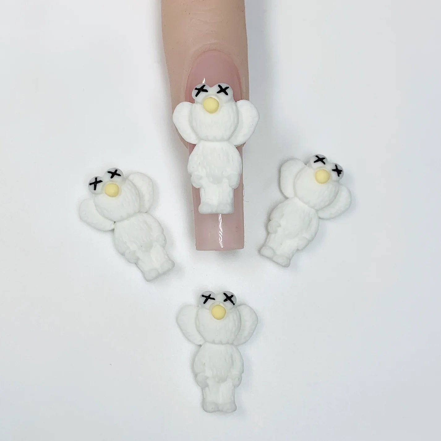5pcs Kawaii KAWS Cartoon Nail Charm Small