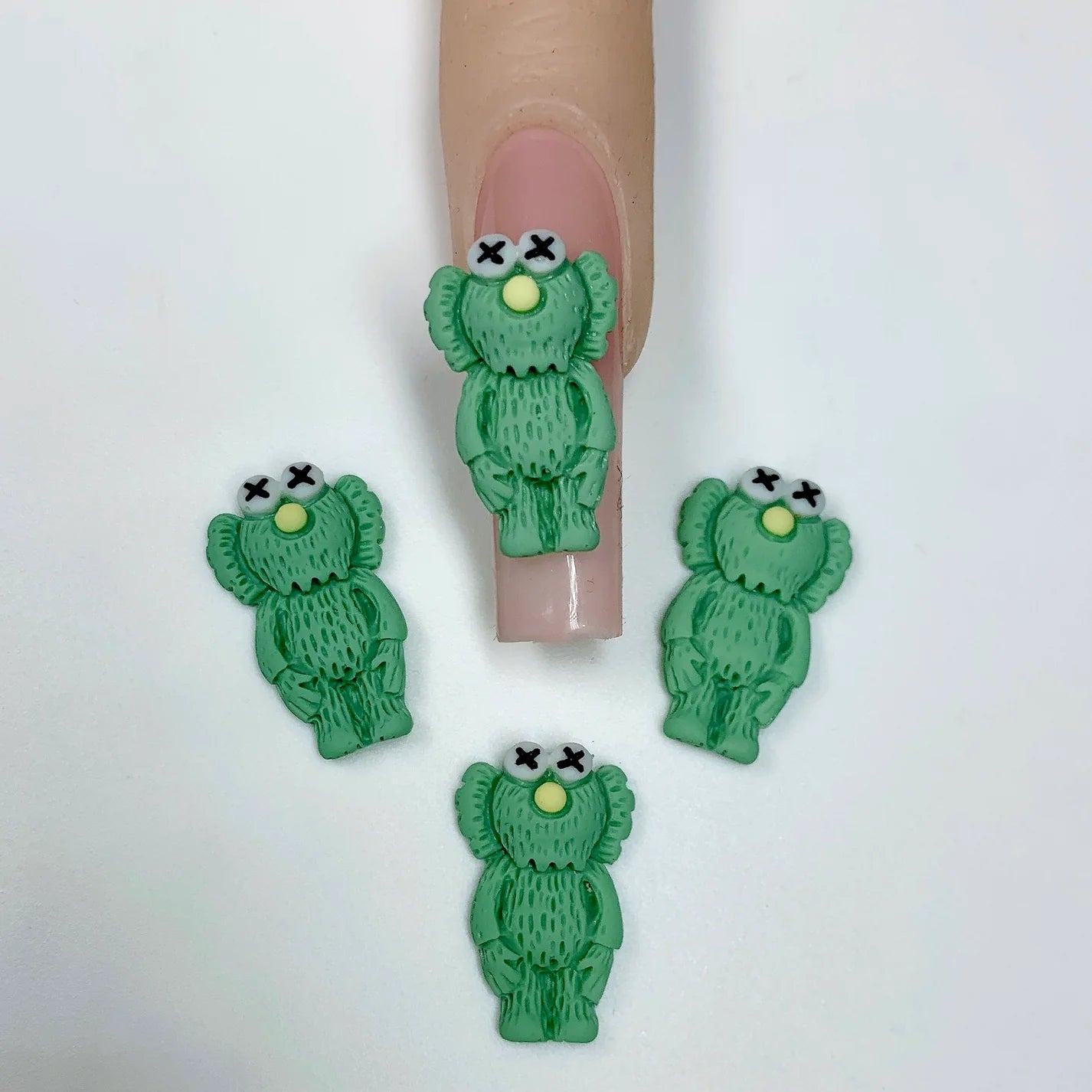 5pcs Kawaii KAWS Cartoon Nail Charm Small