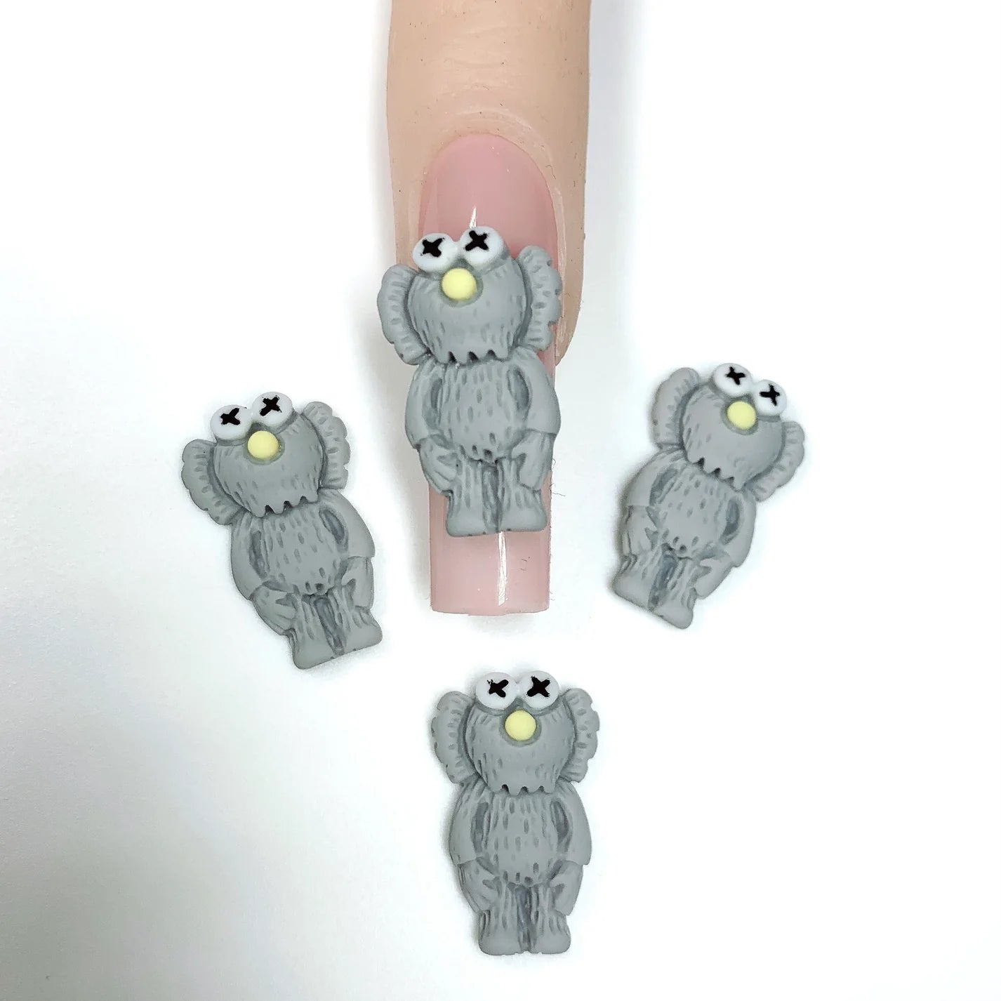 5pcs Kawaii KAWS Cartoon Nail Charm Small