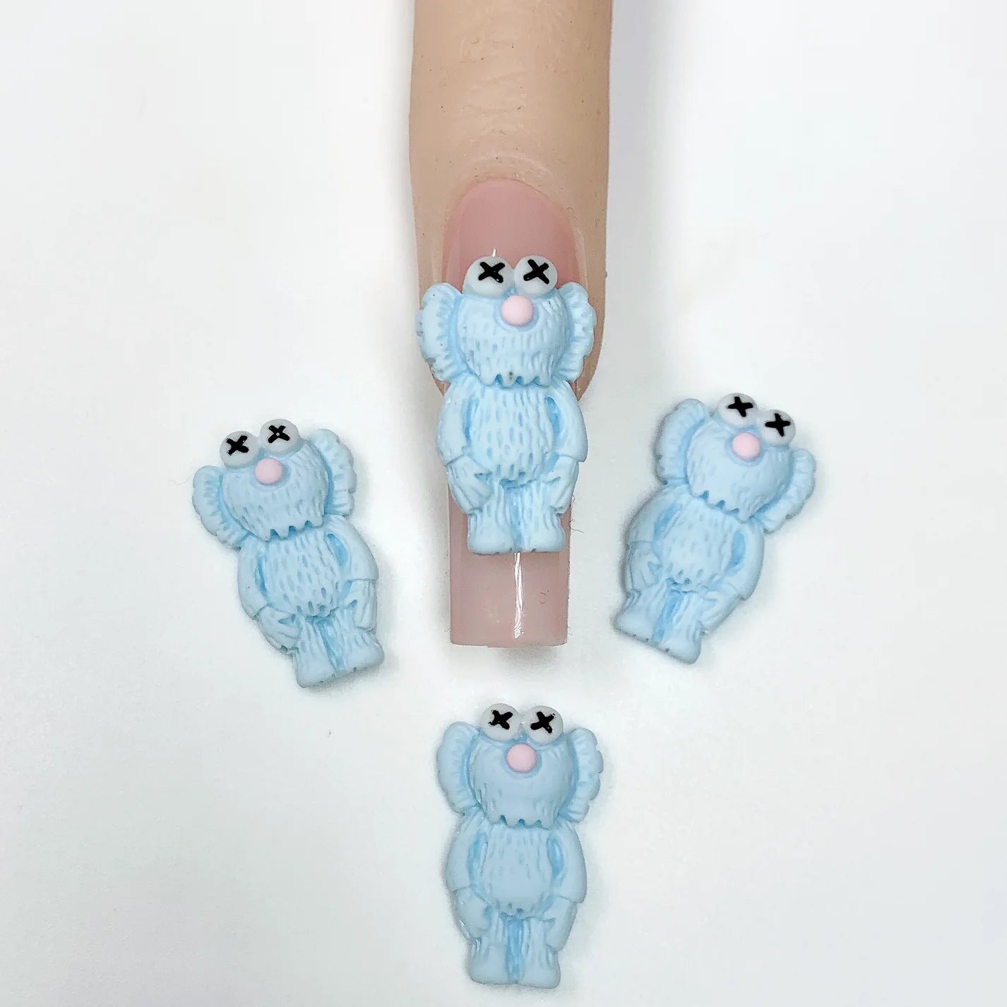 5pcs Kawaii KAWS Cartoon Nail Charm Small