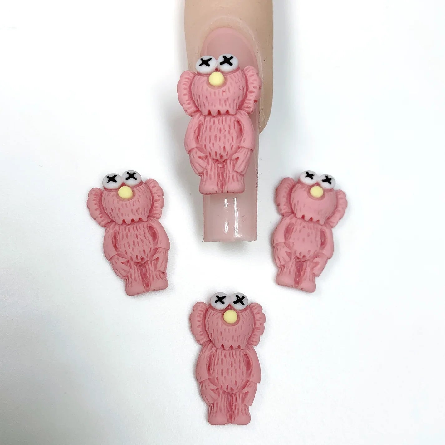 5pcs Kawaii KAWS Cartoon Nail Charm Small