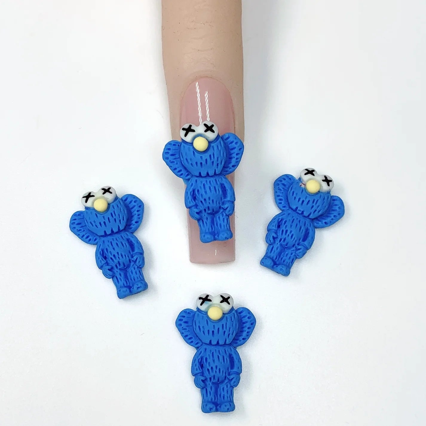 5pcs Kawaii KAWS Cartoon Nail Charm Small