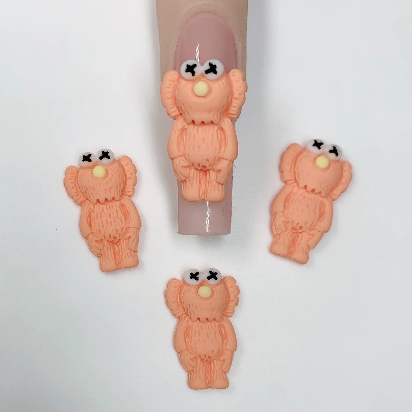 5pcs Kawaii KAWS Cartoon Nail Charm Small