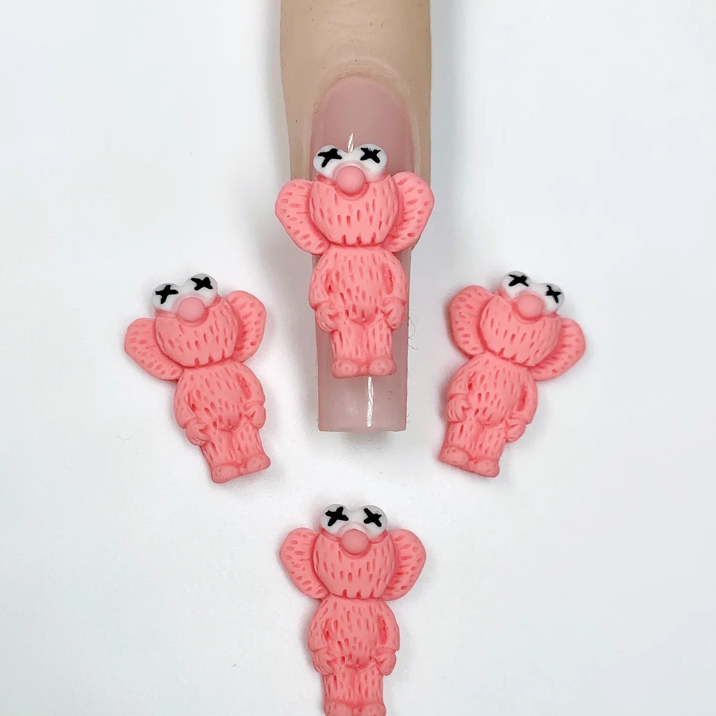 5pcs Kawaii KAWS Cartoon Nail Charm Small